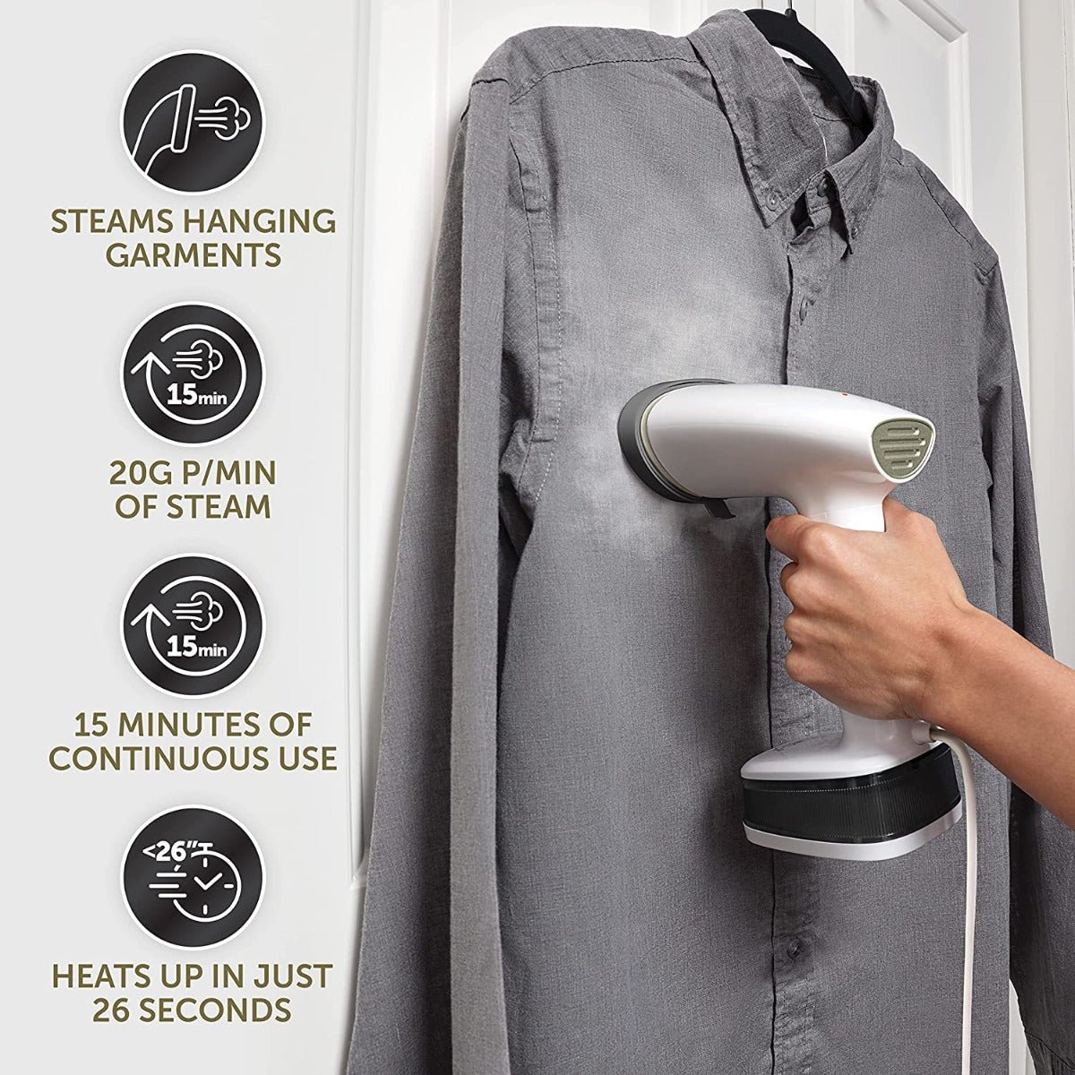 Breville 220 volts Garment steamer Steam Iron handheld 220v 240 volt clothes steamer travel bag included fast heat up 1400w - 220 - Electronics