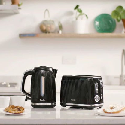 Breville 220 volts kettle black Fast Boil Black and Silver color 3kW 1.7 liters 220v 240 volt VKT221220v - 220 - Electronics