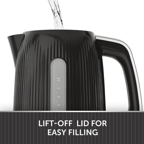 Breville 220 volts kettle black Fast Boil Black and Silver color 3kW 1.7 liters 220v 240 volt VKT221220v - 220 - Electronics