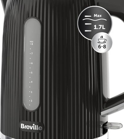 Breville 220 volts kettle black Fast Boil Black and Silver color 3kW 1.7 liters 220v 240 volt VKT221220v - 220 - Electronics