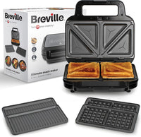 Breville 220v Sandwich waffle panini maker non - stick high quality 220 volt heavy duty VST098220v - 220v volt electronics