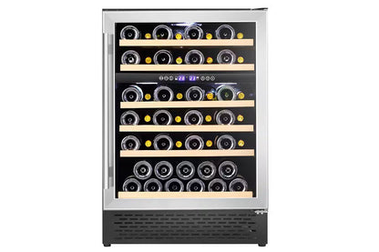 Cata 220 volt Designer series wine fridge integrated Built in under counter wine cooler 220v 46 bottle dual zone reversible door UBSSWC60220v - 220v volt electronics