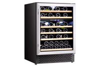 Cata 220 volt Designer series wine fridge integrated Built in under counter wine cooler 220v 46 bottle dual zone reversible door UBSSWC60220v - 220v volt electronics