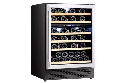 Cata 220 volt Designer series wine fridge integrated Built in under counter wine cooler 220v 46 bottle dual zone reversible door UBSSWC60220v - 220v volt electronics