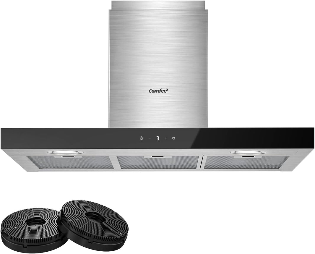 Comfee KWH90TSHM77 220 volts 36 inch range hood extractor fan recirculating and ducted 90cm - 220 - Electronics