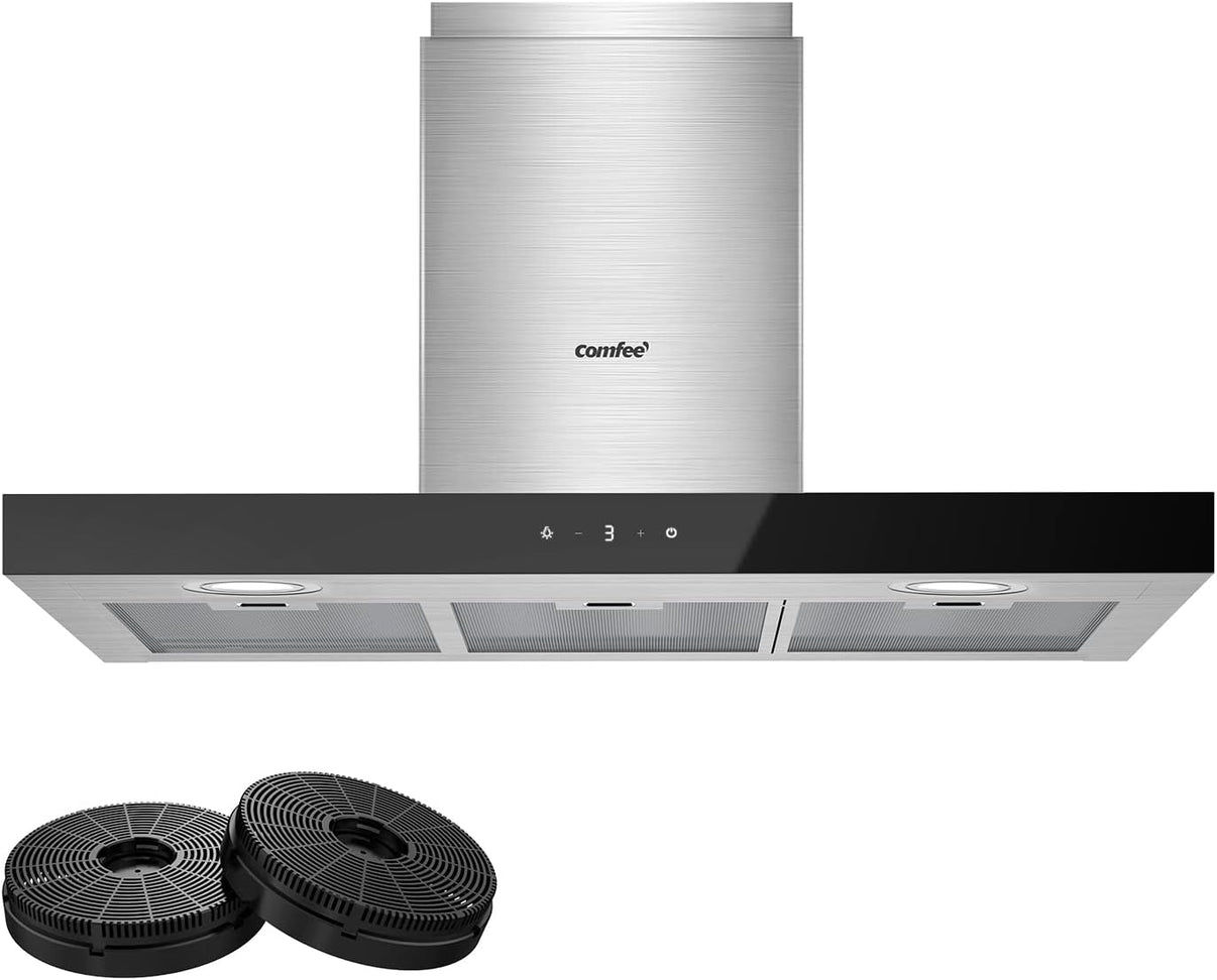 Comfee KWH90TSHM77 220 volts 36 inch range hood extractor fan recirculating and ducted 90cm - 220 - Electronics