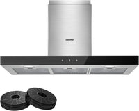 Comfee KWH90TSHM77 220 volts 36 inch range hood extractor fan recirculating and ducted 90cm - 220 - Electronics