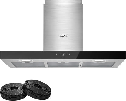 Comfee KWH90TSHM77 220 volts 36 inch range hood extractor fan recirculating and ducted 90cm - 220 - Electronics