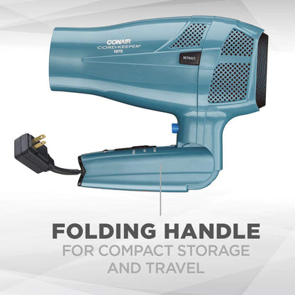 Conair 1875 Watt Cord Keeper 289 Hair Dryer 120 - 240 Volts - 220v volt electronics