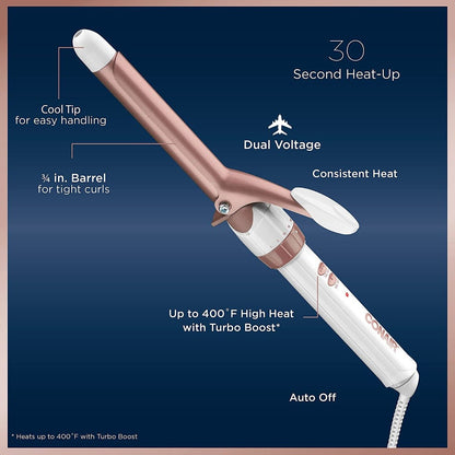 Conair 220 volts ceramic curling iron 3/4 (0.75) inch Curling iron 110 - 220 240 volts CD700G - 220v - 220 - Electronics