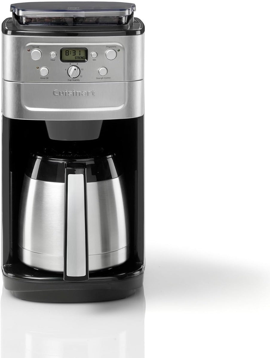 Cuisinart pro 220 volts Bean to cup coffee maker with insulated carafe jug built in burr grinder 220v 240 volt 50 hz - 220 - Electronics