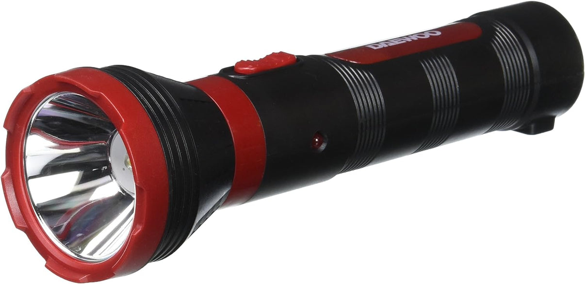 Daewoo 220 volts rechargeable torch flash light DRL 610 Rechargeable 3W LED Torch Flashlight 110 220 240 volts 50 60 hz