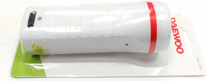 Daewoo 220 volts rechargeable torch flash light DRL1000 700 mAh LED MINI Torch Flashlight White color 110 volt 220v 240 volts 50 60 hz - 220 - Electronics