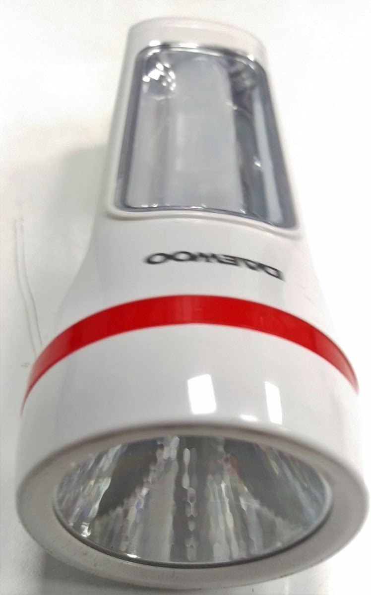 Daewoo 220 volts rechargeable torch flash light DRL1000 700 mAh LED MINI Torch Flashlight White color 110 volt 220v 240 volts 50 60 hz - 220 - Electronics