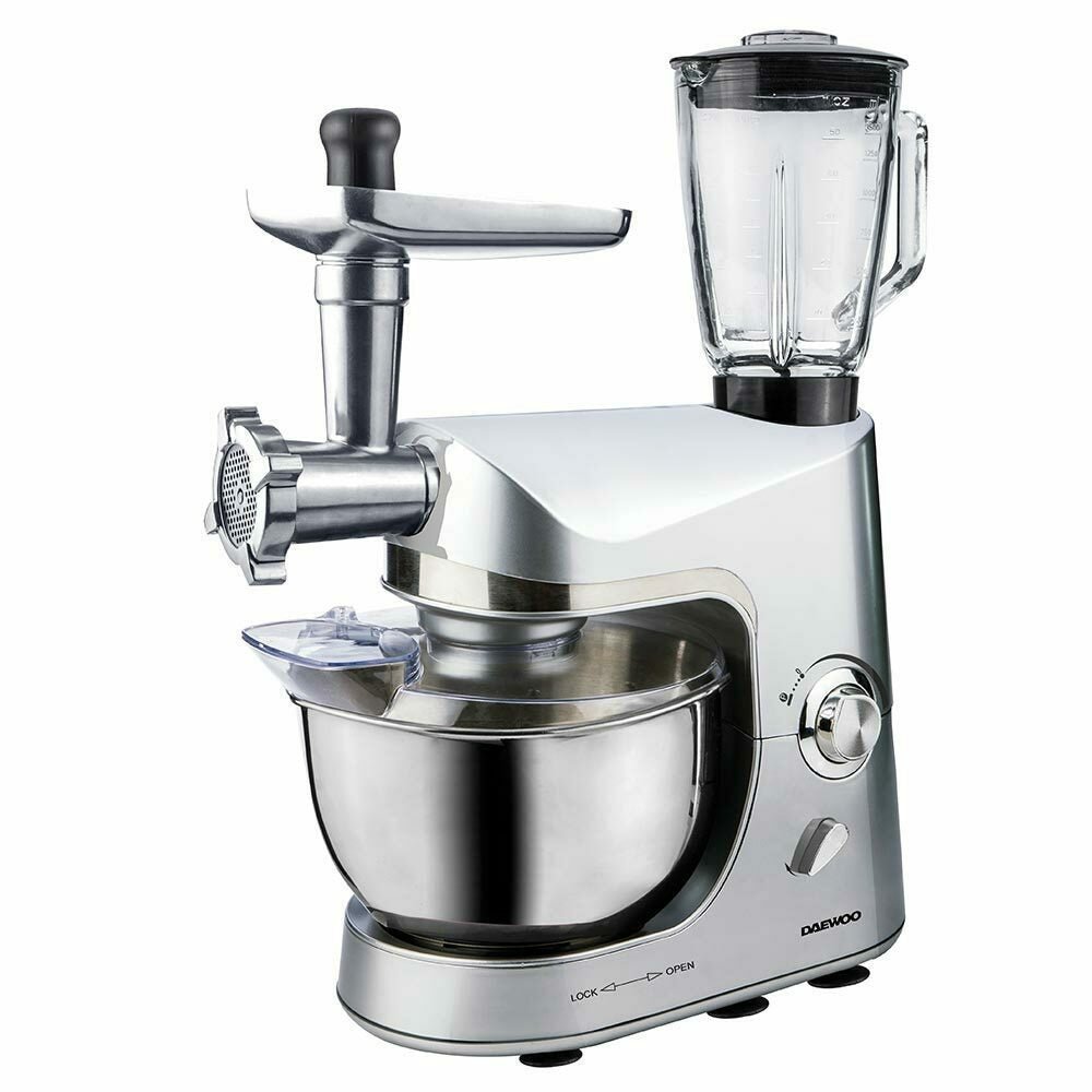 Daewoo 220 volts stand mixer with blender food processor DSX - 5055 Silver 1200 Watts 220v 240 volts 50 hz - 220 - Electronics