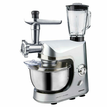 Daewoo 220 volts stand mixer with blender food processor DSX - 5055 Silver 1200 Watts 220v 240 volts 50 hz - 220 - Electronics