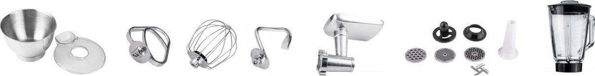 Daewoo 220 volts stand mixer with blender food processor DSX - 5055 Silver 1200 Watts 220v 240 volts 50 hz - 220 - Electronics