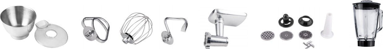 Daewoo 220 volts stand mixer with blender food processor DSX - 5055 Silver 1200 Watts 220v 240 volts 50 hz - 220 - Electronics