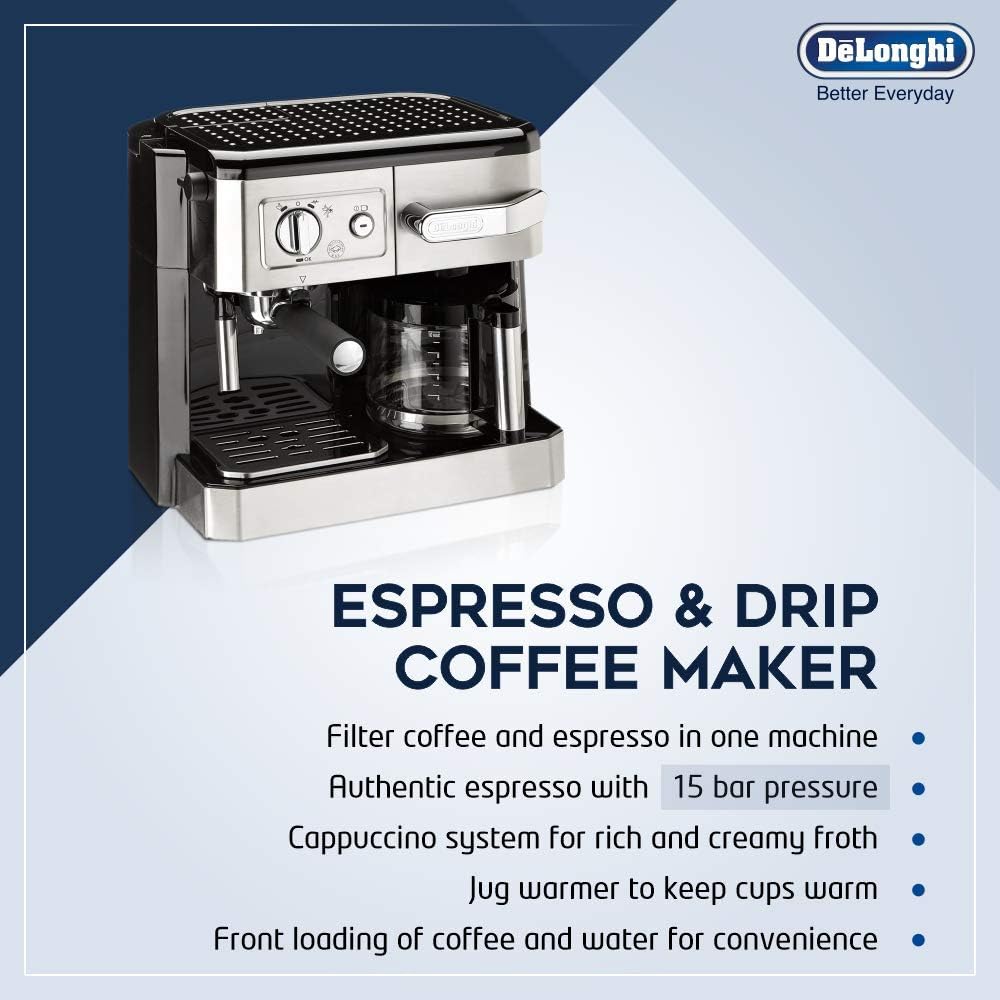 Delonghi 220 volt espresso cappuccino and filter coffee maker Espresso Coffee Machine 220v 240 volts 50 hz BCO420 - 220 - Electronics