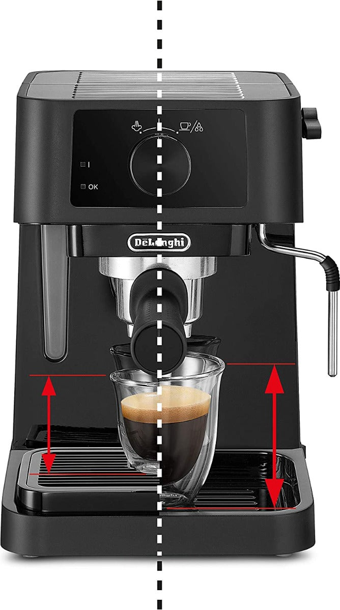 Delonghi 220 volt Expresso Cappuccino Barista Coffee Maker EC230BK 220v 240 volts 15 Bar with milk Frother 2 cup design - 220 - Electronics