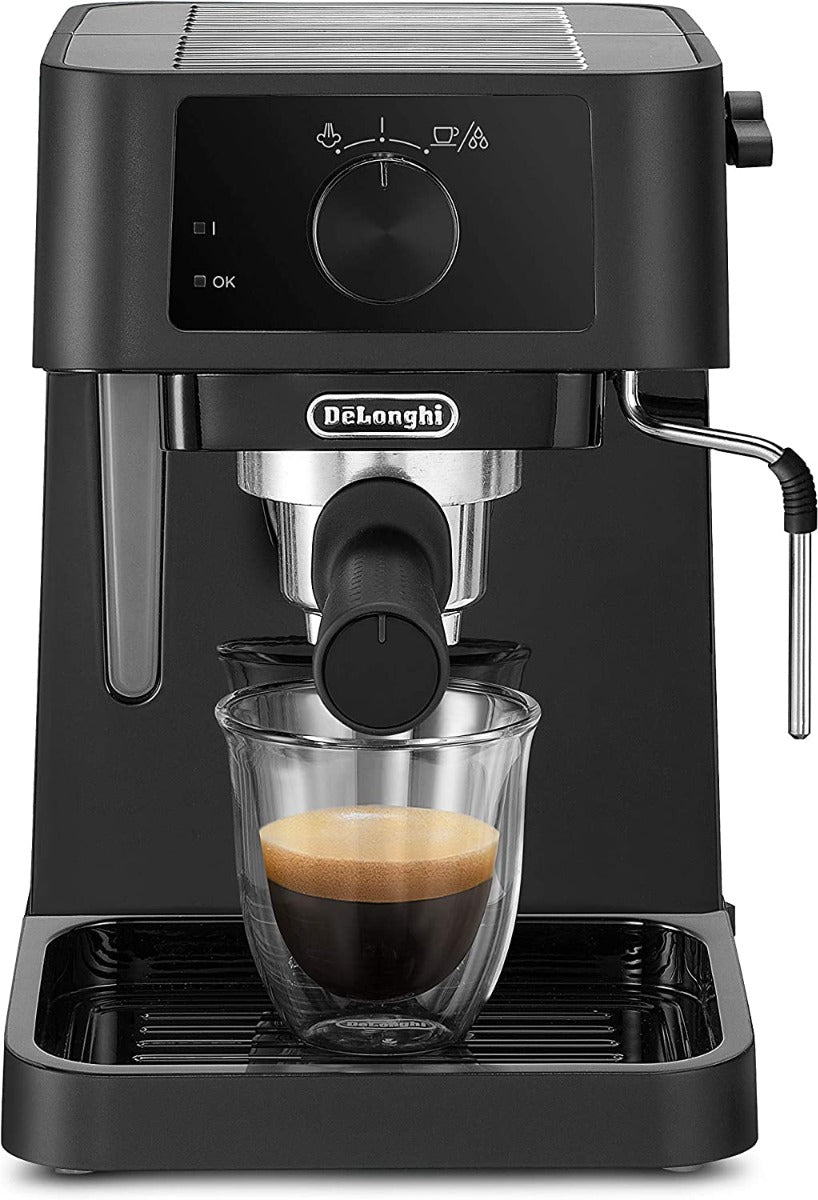 Delonghi 220 volt Expresso Cappuccino Barista Coffee Maker EC230BK 220v 240 volts 15 Bar with milk Frother 2 cup design - 220 - Electronics