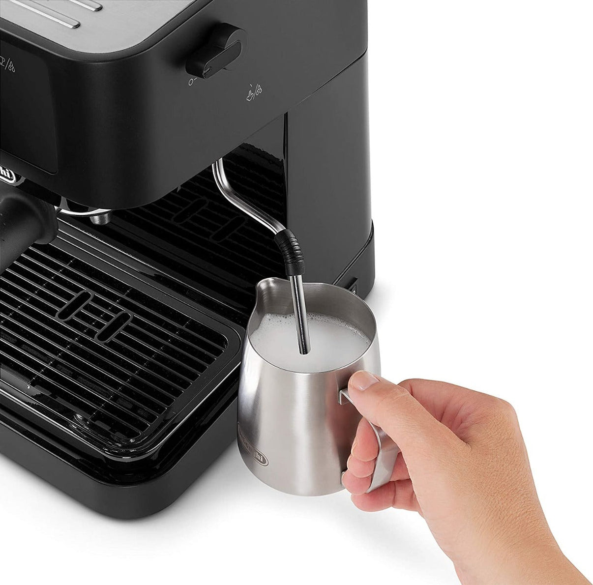 Delonghi 220 volt Expresso Cappuccino Barista Coffee Maker EC230BK 220v 240 volts 15 Bar with milk Frother 2 cup design - 220 - Electronics