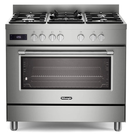 Delonghi 90CM Gas Range Stove 220v 240 volts Multifunctional with 5 burner, cast iron, and Conection oven 220 volt 50 hz PRO965MXX220v - 220v volt electronics