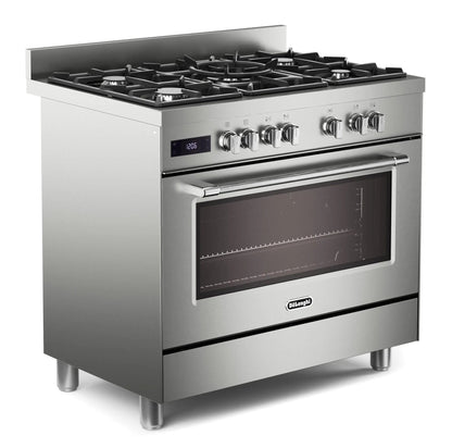 Delonghi 90CM Gas Range Stove 220v 240 volts Multifunctional with 5 burner, cast iron, and Conection oven 220 volt 50 hz PRO965MXX220v - 220v volt electronics