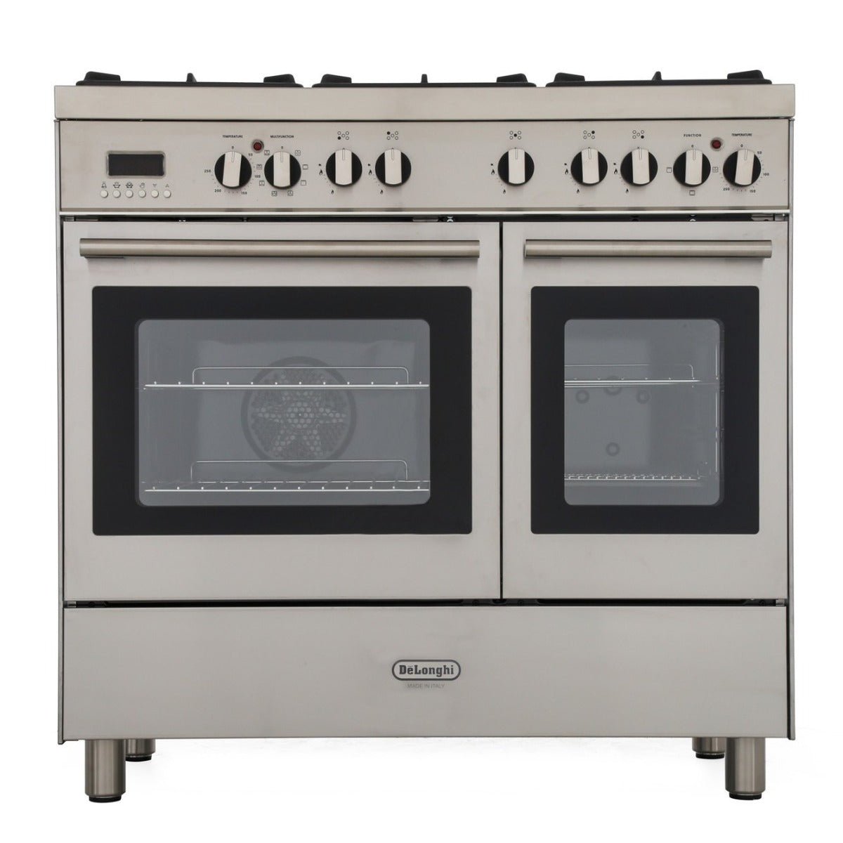 Delonghi DT906/220/RDF Professional 36 Inch Stainless Steel Gas range with 5 Burner and 2 Ovens Made in Italy 220 v 240 volts 50 hz - 220 - Electronics