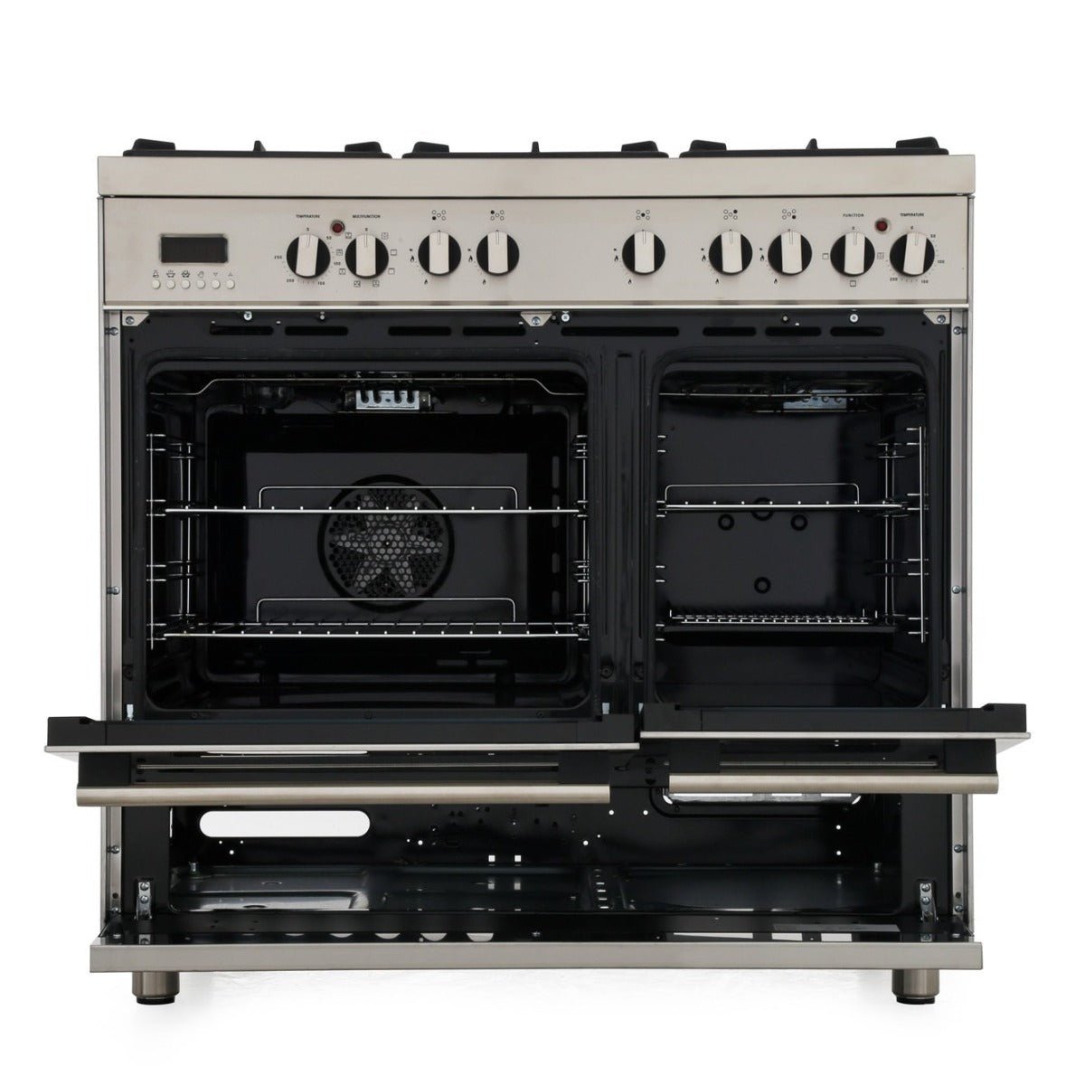 Delonghi DT906/220/RDF Professional 36 Inch Stainless Steel Gas range with 5 Burner and 2 Ovens Made in Italy 220 v 240 volts 50 hz - 220 - Electronics