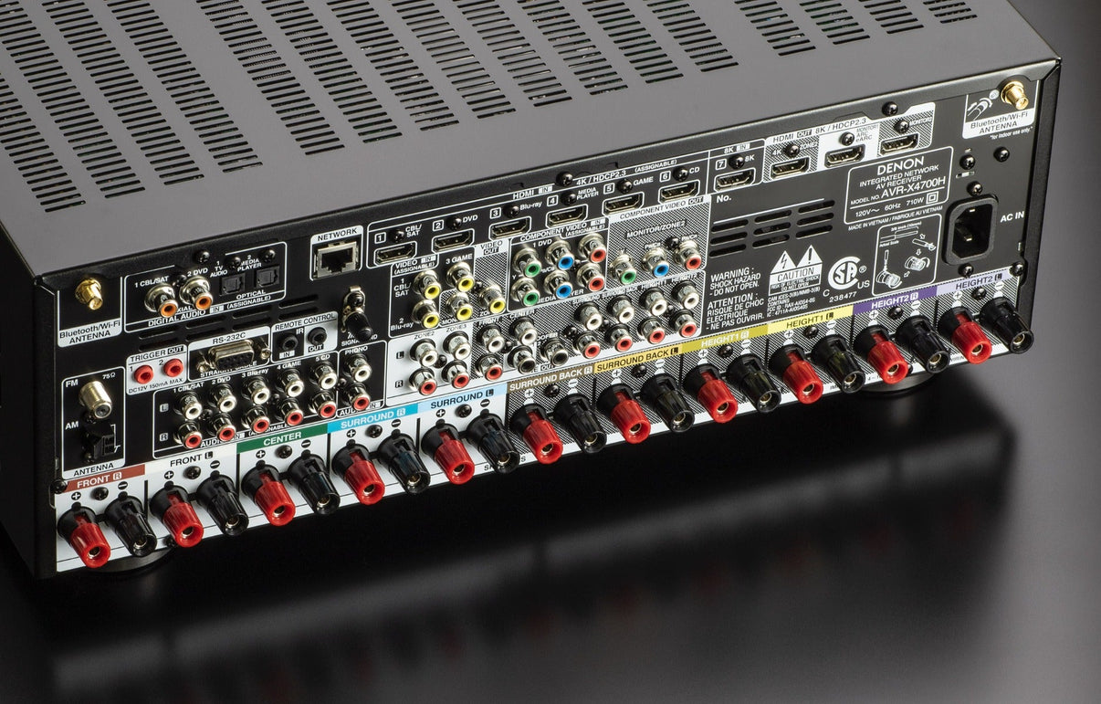 Denon AVC - X4700H 220 volt AV Receiver Amplifier 9.2 Channel 8k Bluetooth HEOS 220v 240 volt - 220 - Electronics