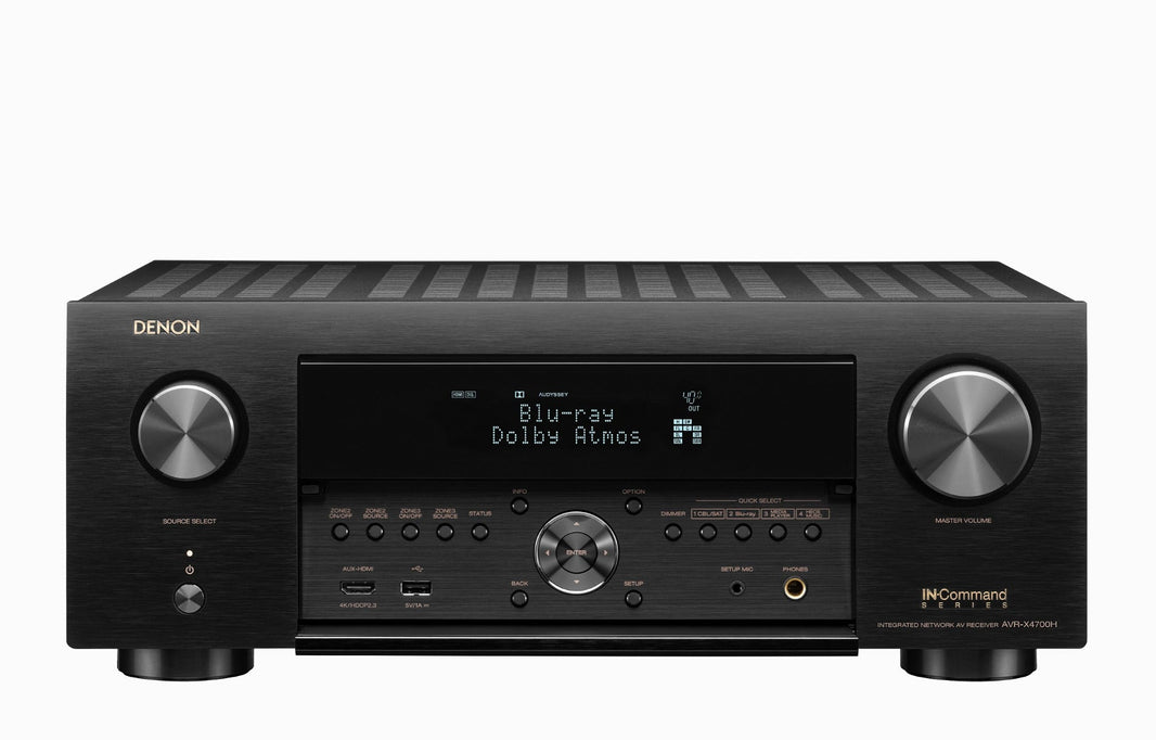 Denon AVC - X4700H 220 volt AV Receiver Amplifier 9.2 Channel 8k Bluetooth HEOS 220v 240 volt - 220 - Electronics