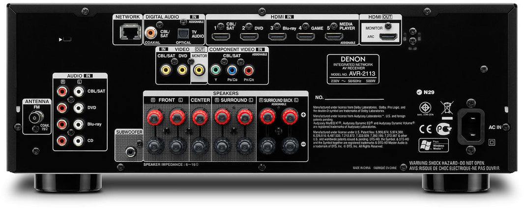 Denon AVR - 2113 220 Volt AV Receiver - 220v volt electronics