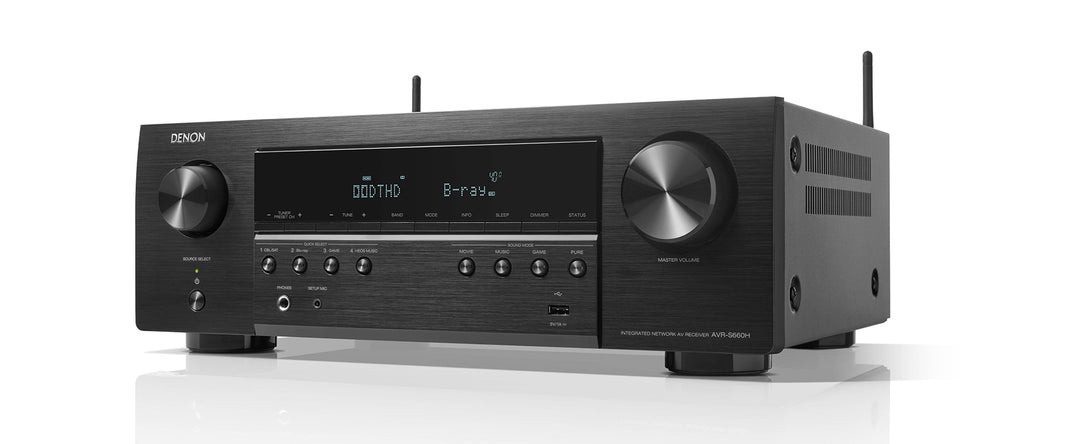 Denon AVR - S660 220 volt 5.2 Channel Bluetooth AV Receiver Amplifier with Built in HEOS 220v 240 volts 50 hz - 220 - Electronics