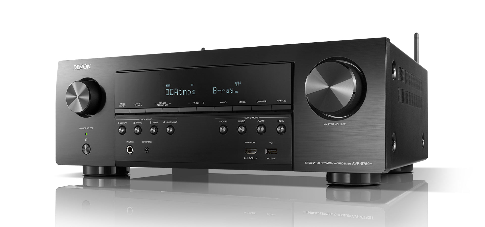 Denon AVR-S750H 220 volts AV Receiver Amplifier 5.1 Ch. 4K Ultra HD wi