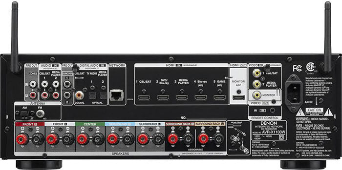 Denon AVR - X1100W 220 / 240 Volts AV Receiver Amplifier - 220v volt electronics
