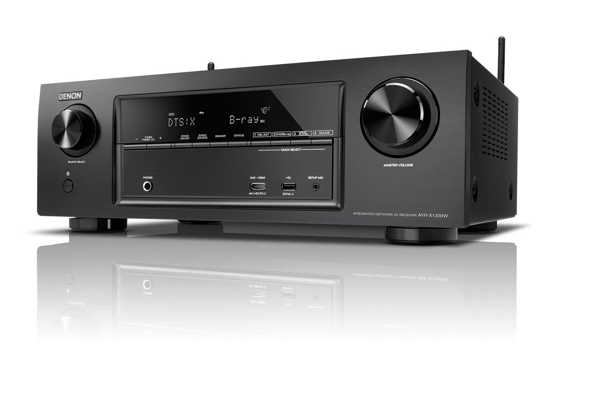 アンプ DENON AVR-1300W Denon AVR-X1300W 7.2 Channel 220 Volt Audio/Video Receiver with Wi-Fi