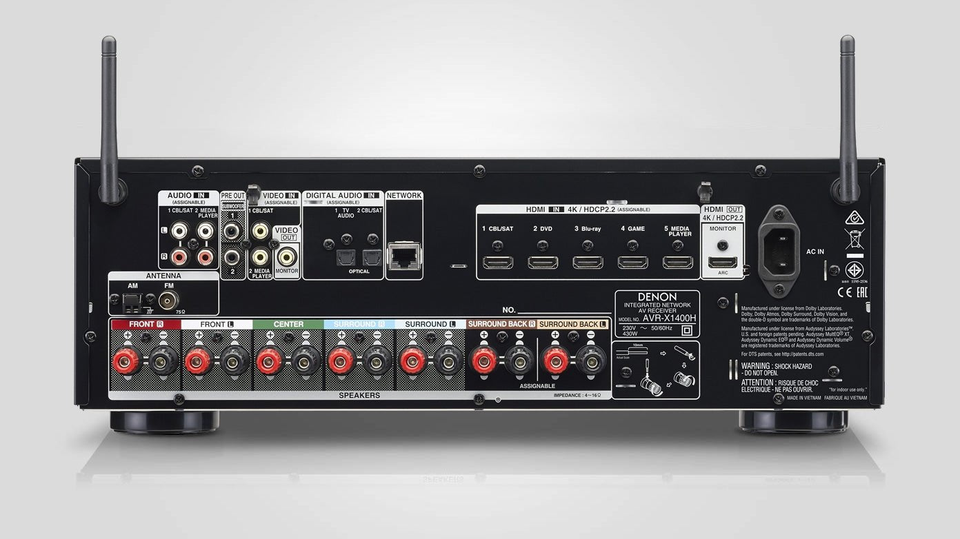 DENON AVアンプ AVR-X1400H リモコンSpotify対応美品 アバックWEB-SHOP / 【中古】DENON AVR-X1400H【コード01-09087】AVアンプ