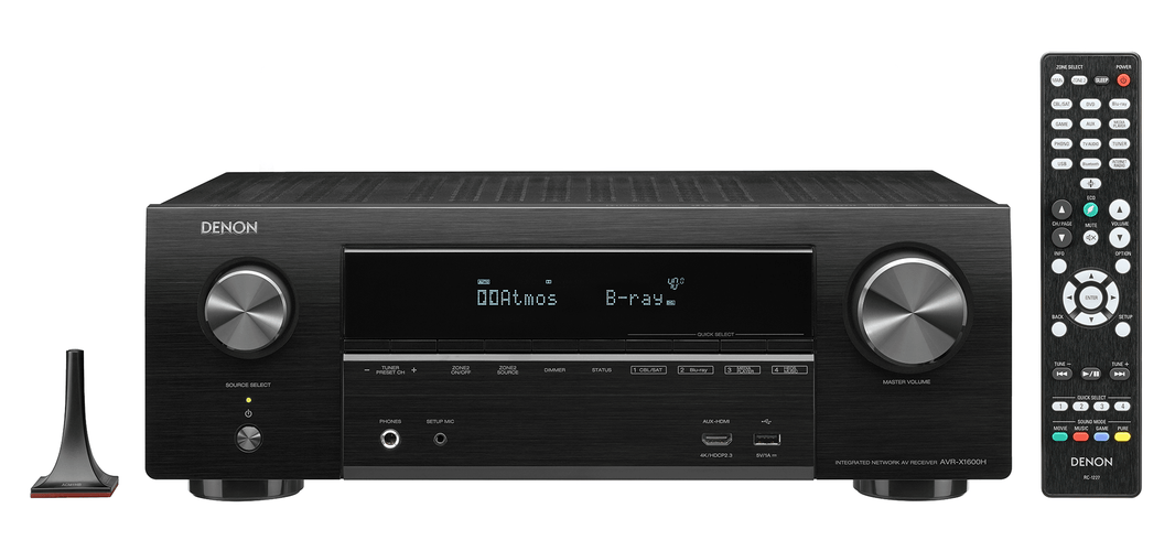 Denon AVR - X1600 220 volt 7.2 Channel 4K Ultra HD AV Receiver with 3D Audio and HEOS Built - In 220v 240 volts 50 hz / 60 hz - 220 - Electronics