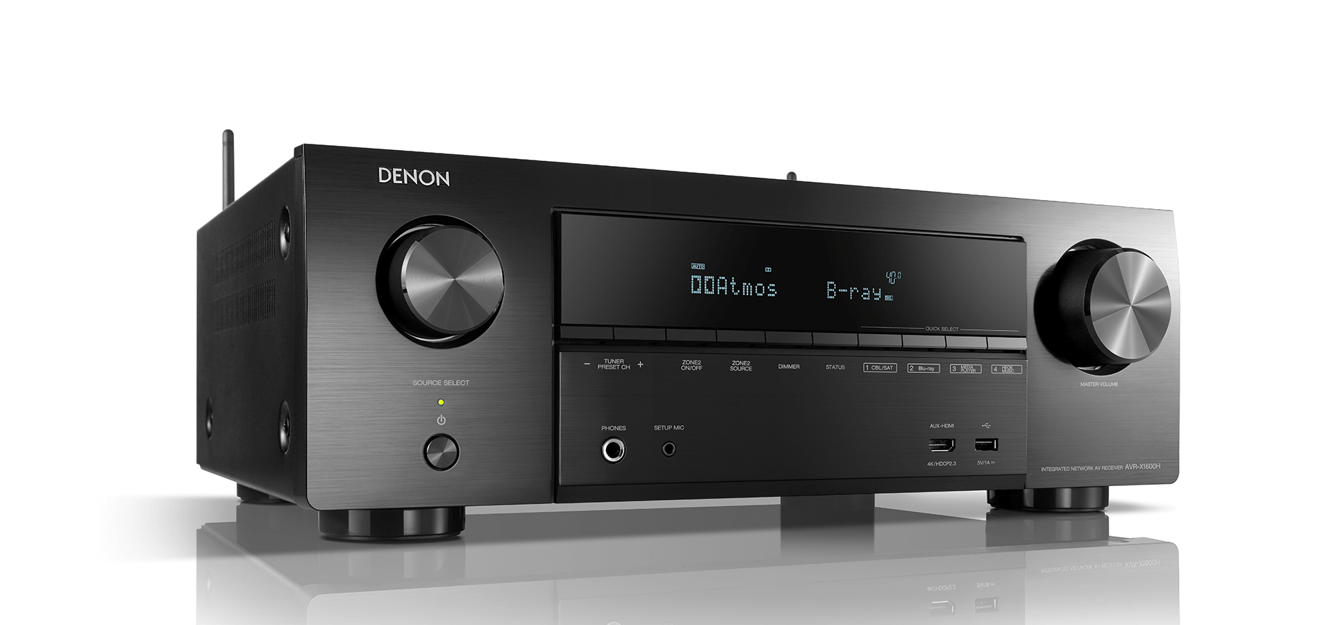 Denon AVR - X1600 220 volt 7.2 Channel 4K Ultra HD AV Receiver with 3D Audio and HEOS Built - In 220v 240 volts 50 hz / 60 hz - 220 - Electronics