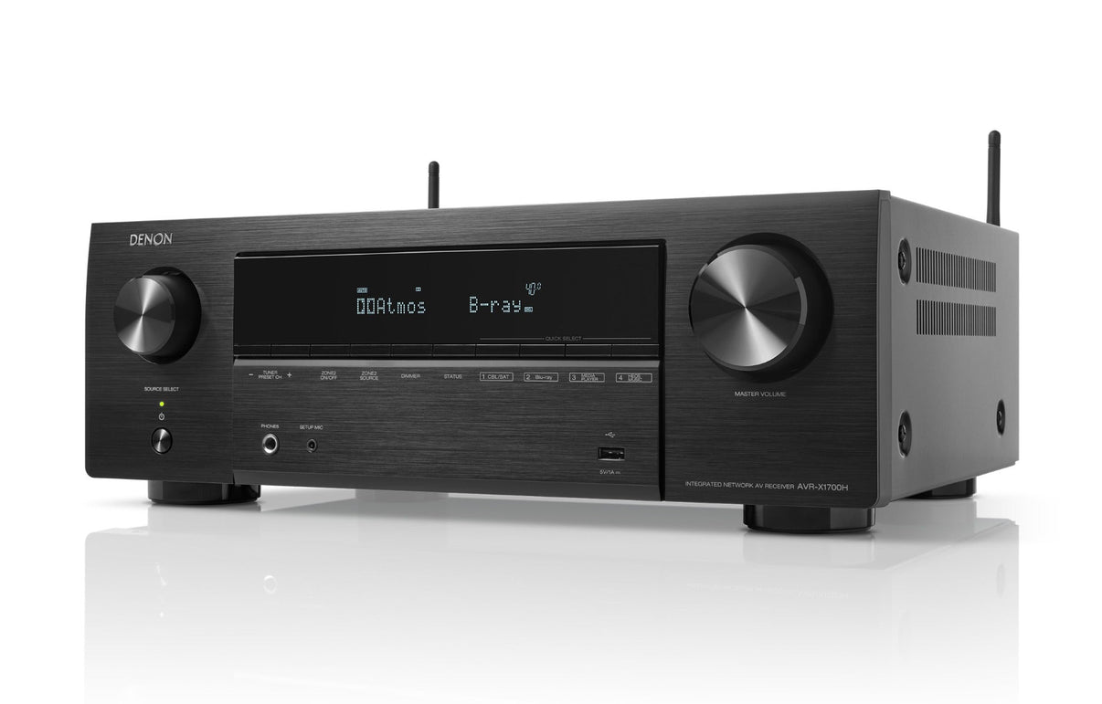 Denon AVR - X1700H 220 volt AV Receiver Amplifier 7.2 Channel 8k Bluetooth HEOS 220v 240 volt - 220 - Electronics