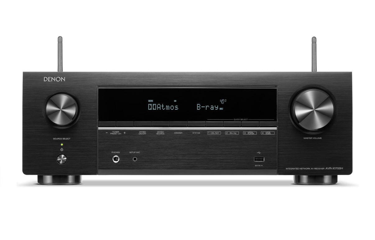 Denon AVR - X1700H 220 volt AV Receiver Amplifier 7.2 Channel 8k Bluetooth HEOS 220v 240 volt - 220 - Electronics