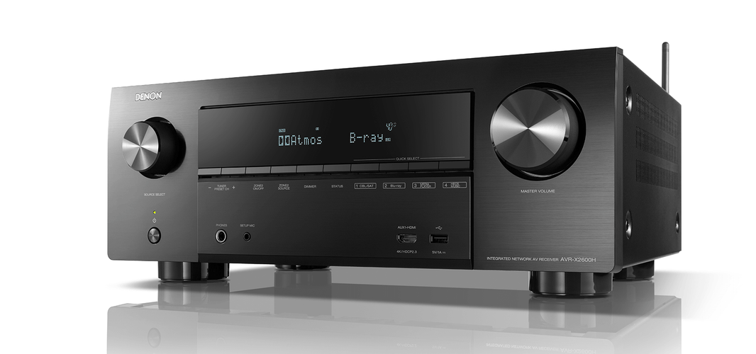 Denon AVR - X2600 220 volt 7.2 Channel 4K Ultra HD AV Receiver with 3D Audio and HEOS Built - In 220v 240 volts 50 hz / 60 hz - 220 - Electronics