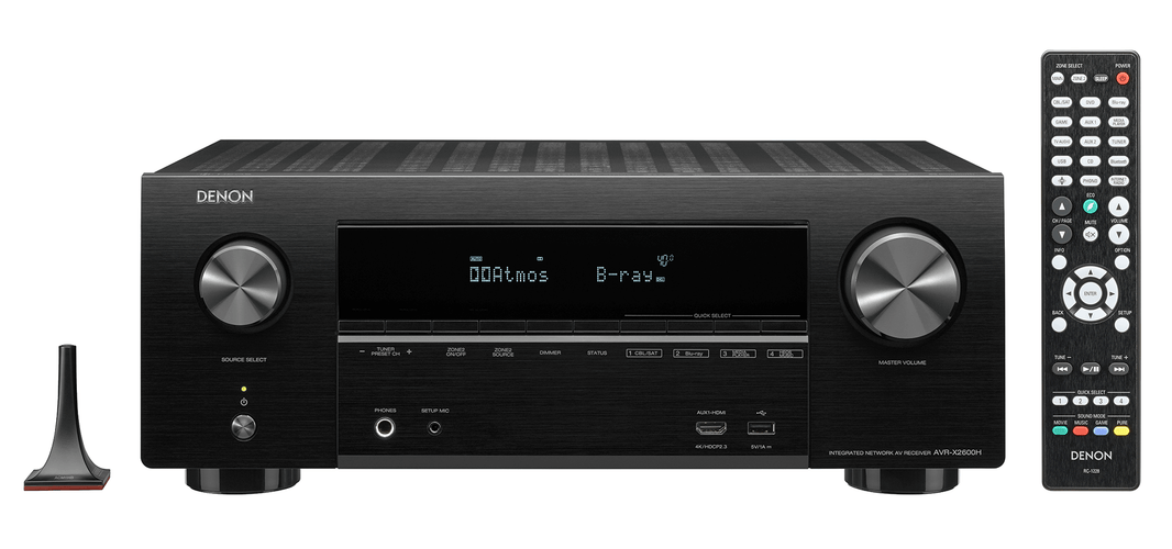 Denon AVR - X2600 220 volt 7.2 Channel 4K Ultra HD AV Receiver with 3D Audio and HEOS Built - In 220v 240 volts 50 hz / 60 hz - 220 - Electronics