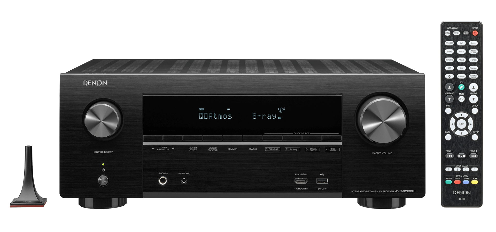 Denon AVR - X2600 220 volt 7.2 Channel 4K Ultra HD AV Receiver with 3D Audio and HEOS Built - In 220v 240 volts 50 hz / 60 hz - 220 - Electronics