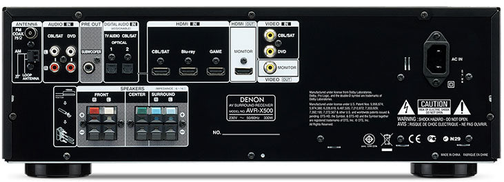 Denon AVR - X500 220 volts / 240 Volts Receiver Amplifier Amp - 220v volt electronics