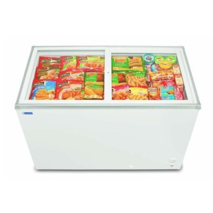 Dynastar 220 Volt Glass Top chest display Freezer 310 Liter Sliding Door Chest Freezer 220V 50Hz EGT310FOD - 220v volt electronics