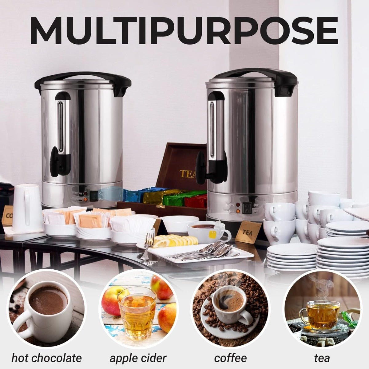 Dynastar 220 volts Coffee Urn 100 cup with Coffee brewer stainless steel permanent filter 220v 240 volts - 220 - Electronics
