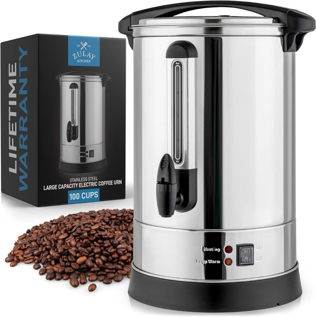 Dynastar 220 volts Coffee Urn 100 cup with Coffee brewer stainless steel permanent filter 220v 240 volts - 220 - Electronics