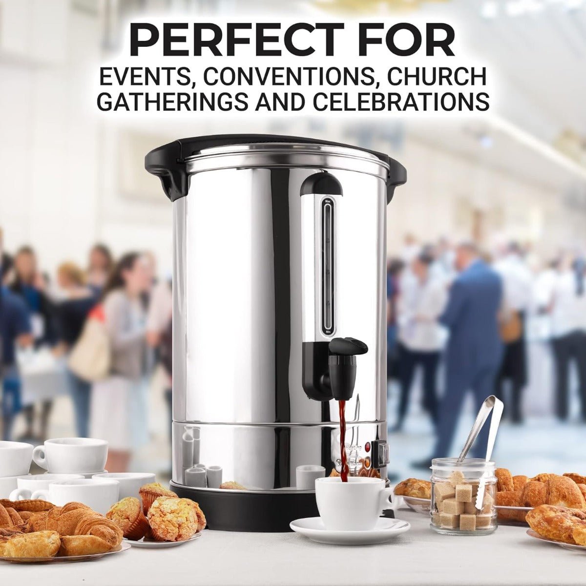Dynastar 220 volts Coffee Urn 100 cup with Coffee brewer stainless steel permanent filter 220v 240 volts - 220 - Electronics